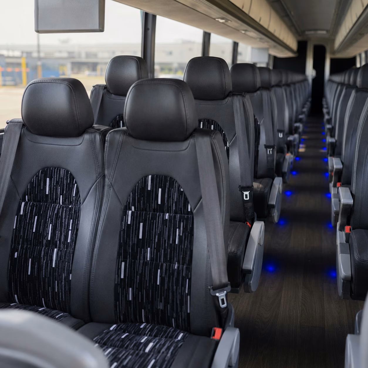 56 passenger charter bus interior