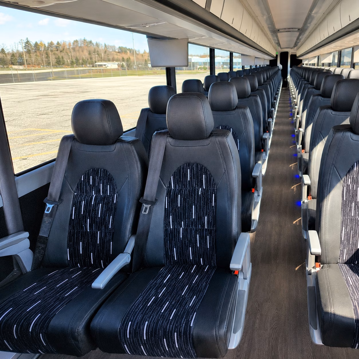tulsa charter bus rental interior